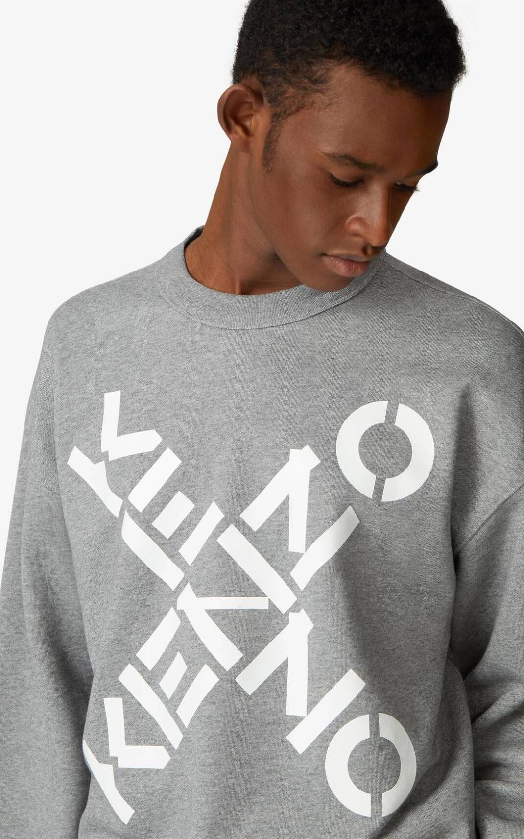 Sweat Kenzo Sport Big X Homme Grise | YXKZ-59873